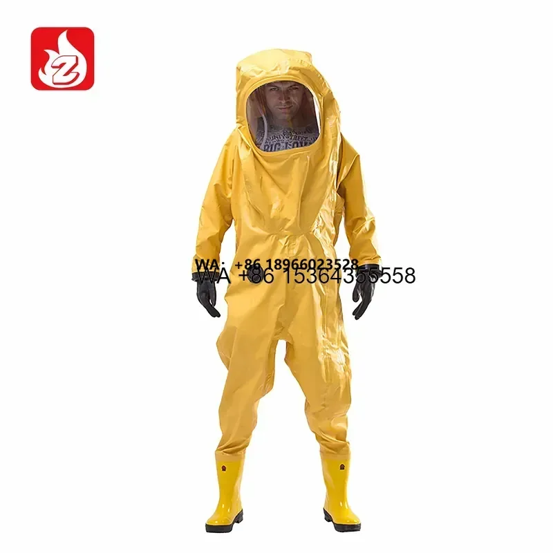 Wmwmnu Heavy Duty PVC Chemical Protection Suit Hazmat Gas Tight Coverall for Industrial Work Safety Protective Clothing