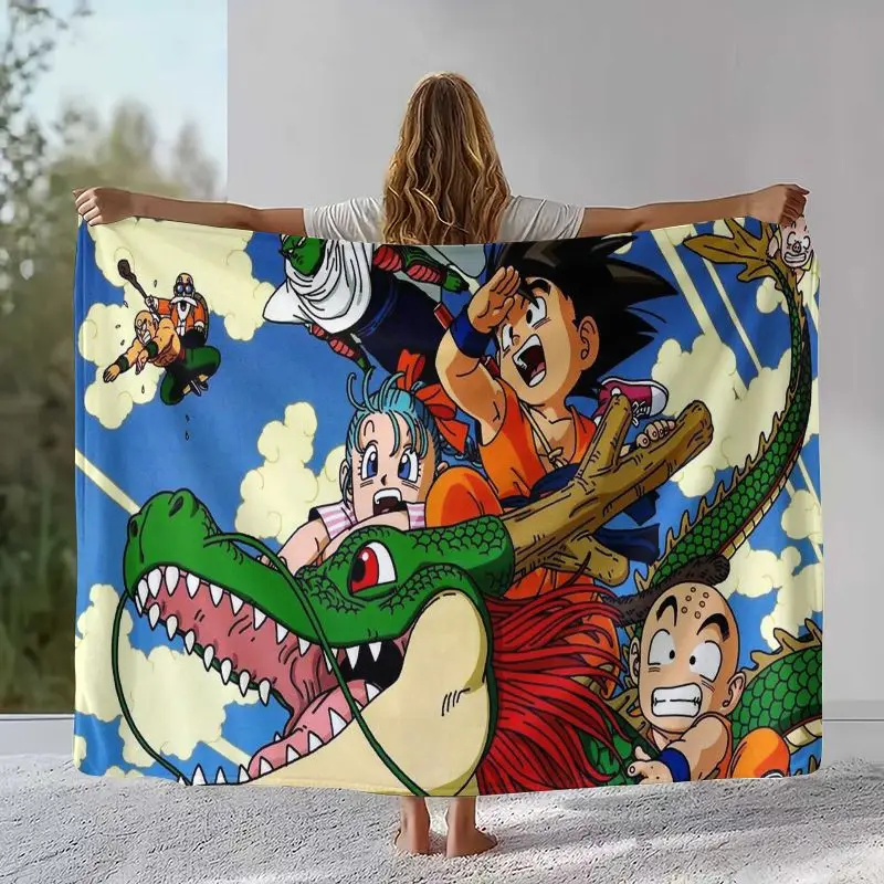 Goku D-Dragon Ball Anime Super Saiyan Flannel Throw Blanket,Cozy Warm Blanket for Bed,Sofa,Living Room,Picnic,Home Decor,Gift