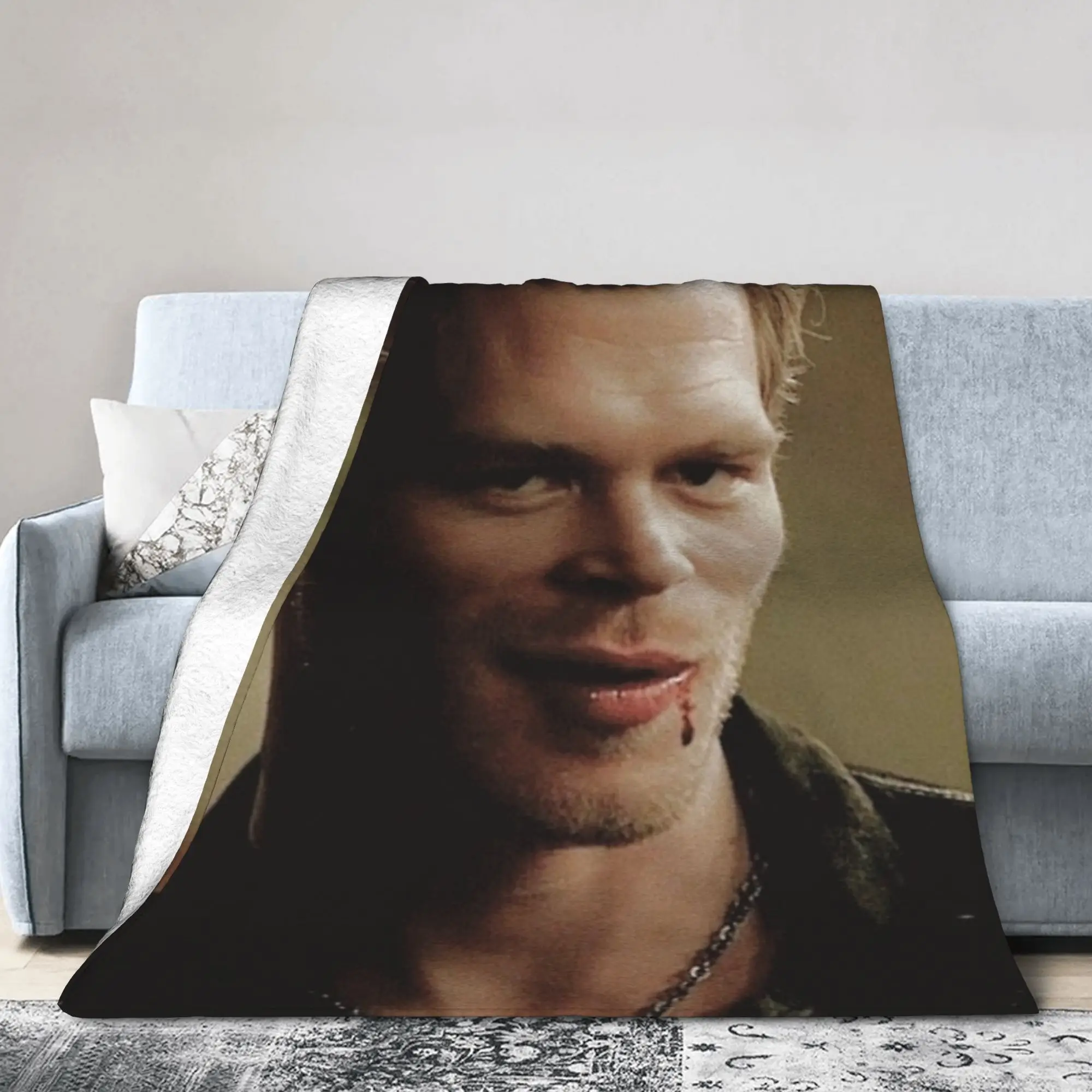 Klaus mikaelson the originals Vampire Diaries Blankets Velvet Ultra-Soft Throw Blankets for Sofa Couch Plush Thin Quilt