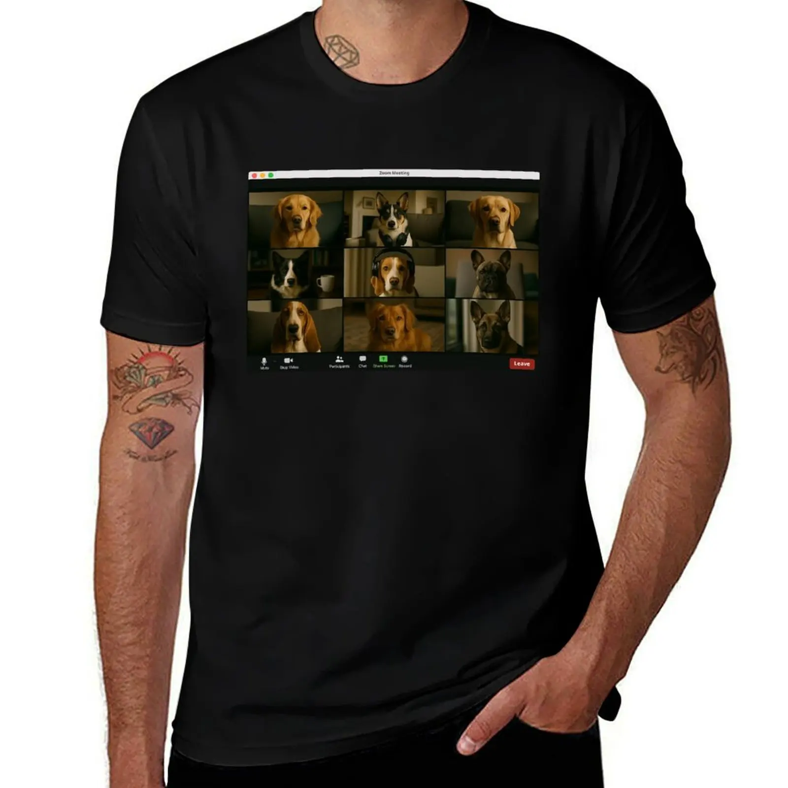 

Dogs Zoom Call T-Shirt custom shirt tees basketball graphic tees mens t shirts pack