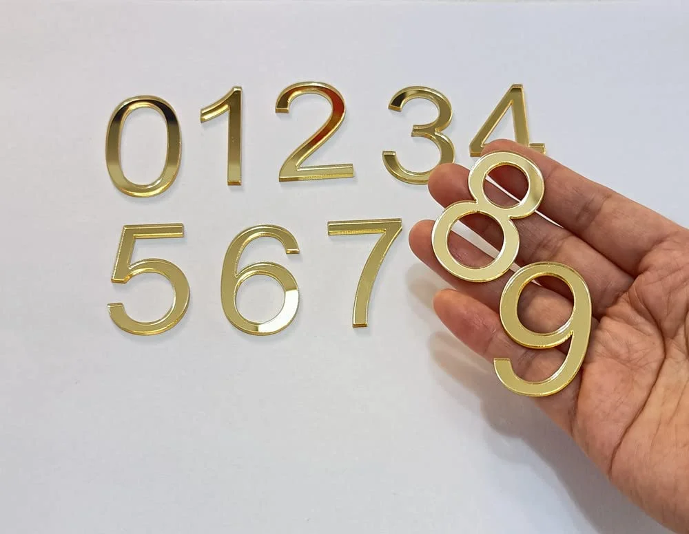 12pcs Black Arabic Acrylic Numerals,Arabic Laser Cut Numbers for Clocks ,cake topper, crafts