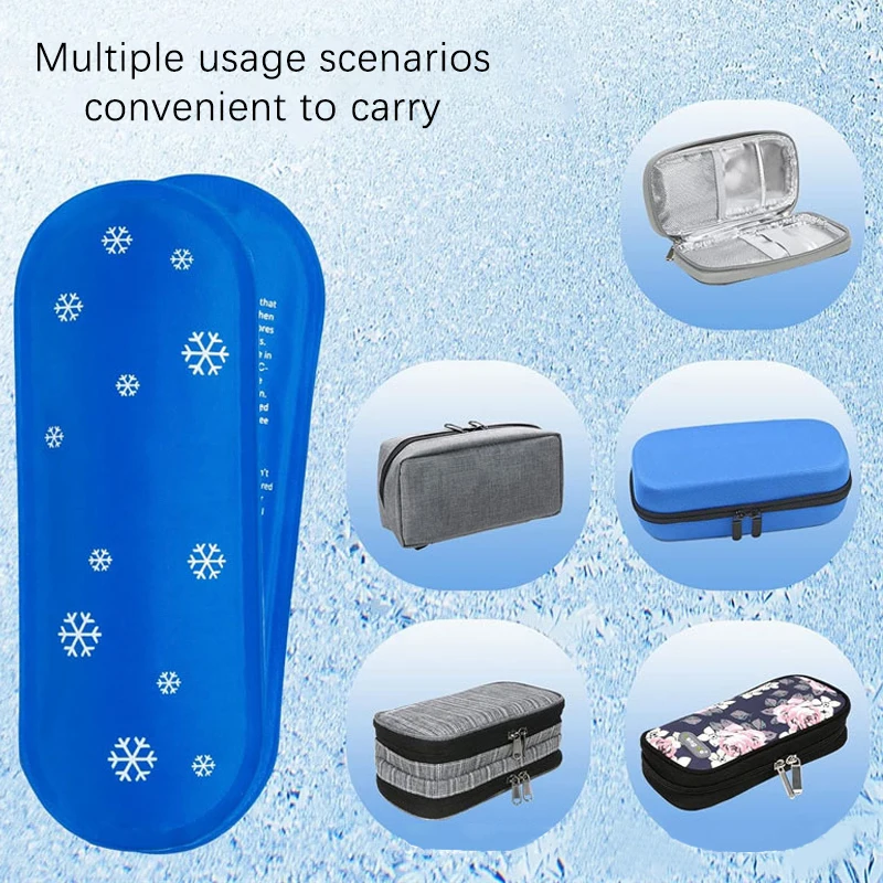 Reusable Insulin Cooler Bag Medical Gel Ice Pack Portable Ice Wrap Nylon Ice Bag Muscle Aches First Aid Relief Pain Ice Pack