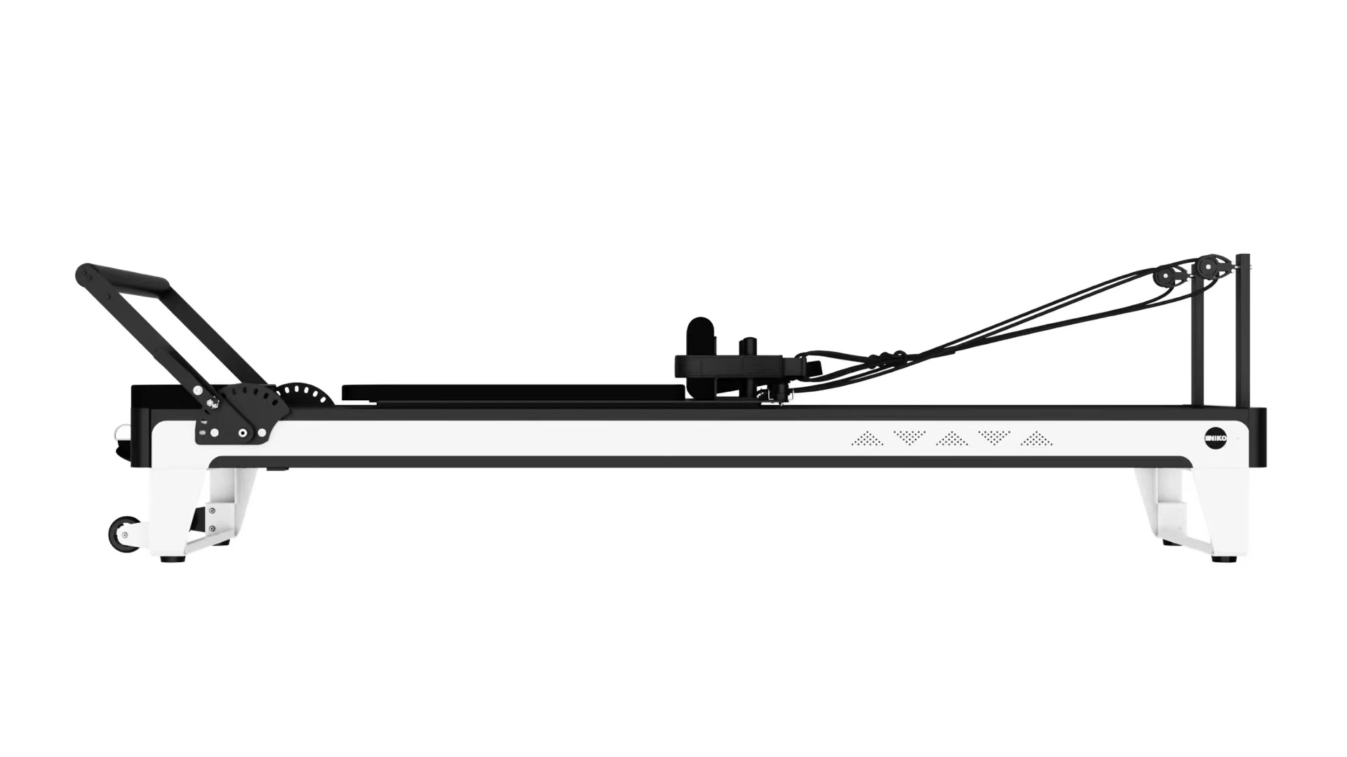 The Commercial Gym Folding Pilates Reformer, Home Fitness Aerobic Rowing & Yoga Bed Equipment Is Made Of Steel For Physical Use