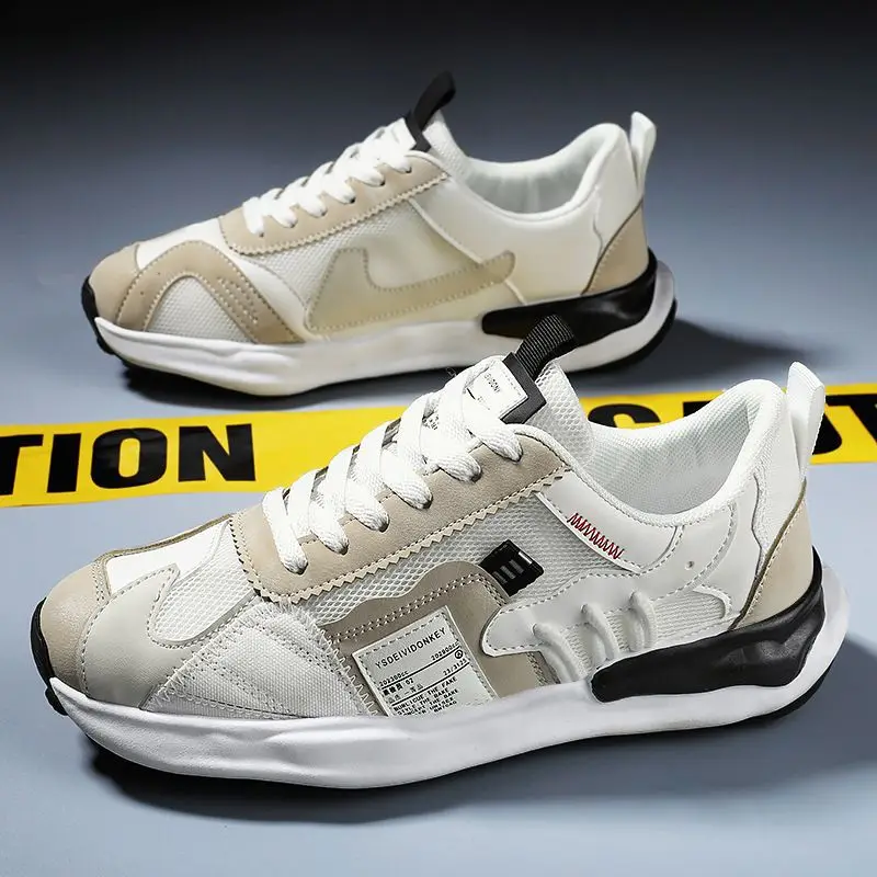 Męskie letnie oddychające buty Casual Sports Wygodne buty Outdoor Lace Up Flat Shoes