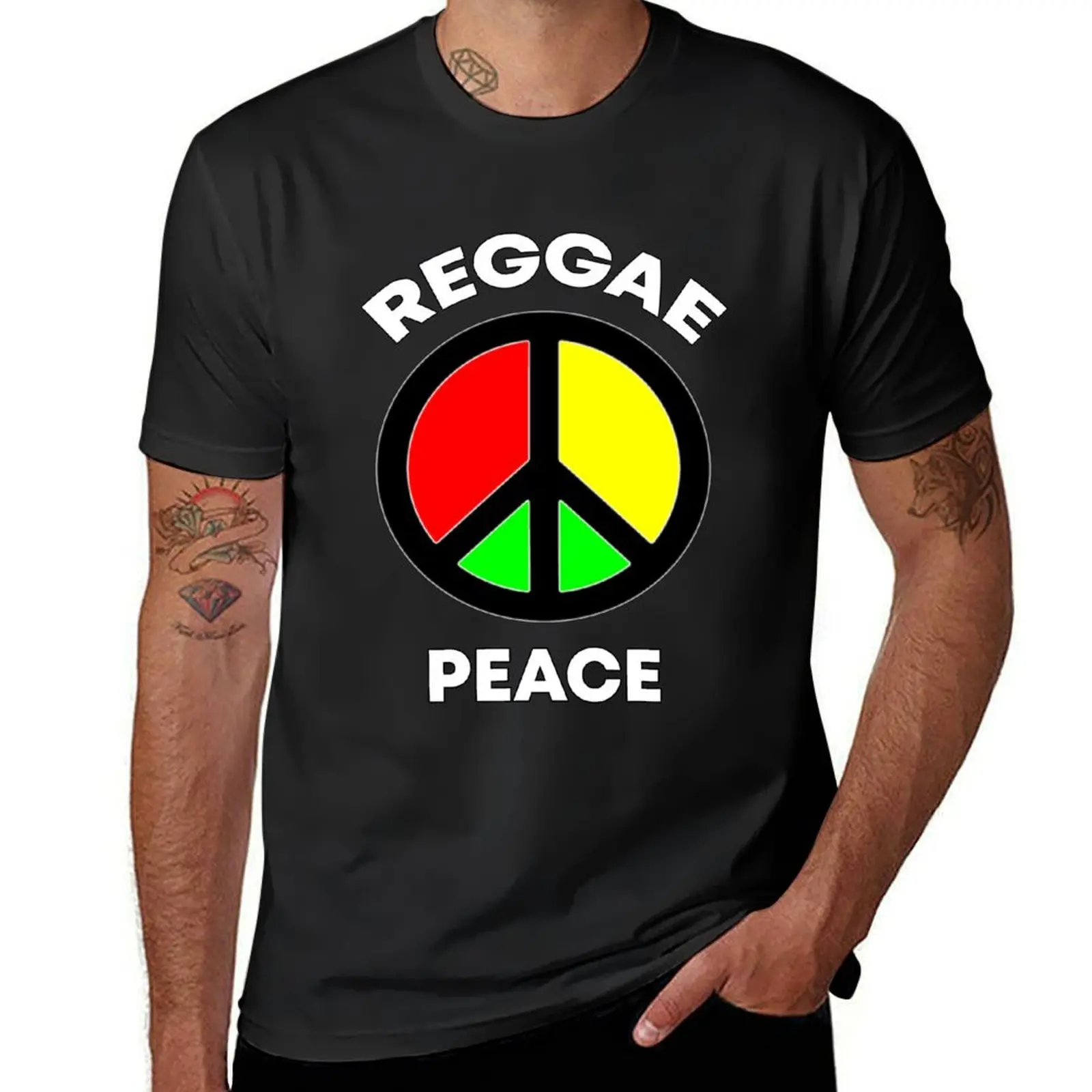 

Reggae Peace sign RGG Reggae T-Shirt plus size clothes for a boy funny gifts anime tshirt mens designer clothes