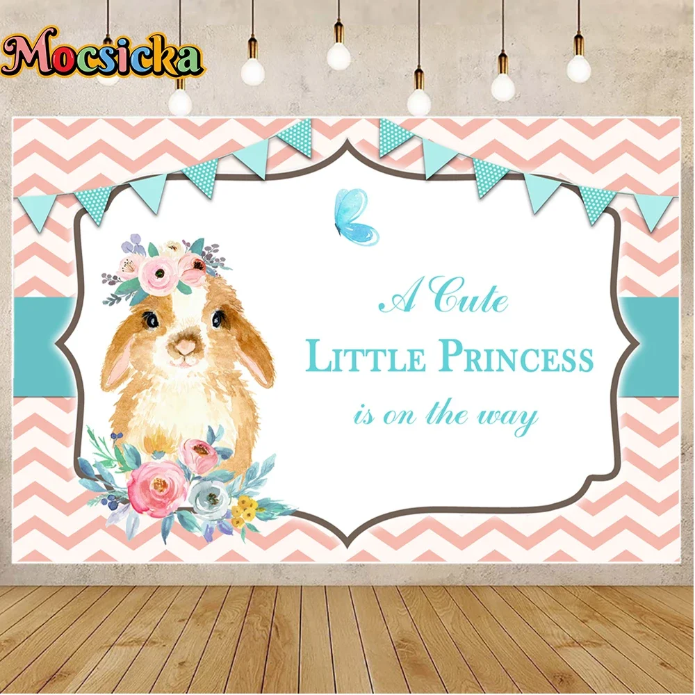 모시카 베이비 샤워 사진 배경, 귀여운 토끼, 어린이 생일 휴일 초상화, 커스텀 사이즈 사진 배경, 스튜디오 소품