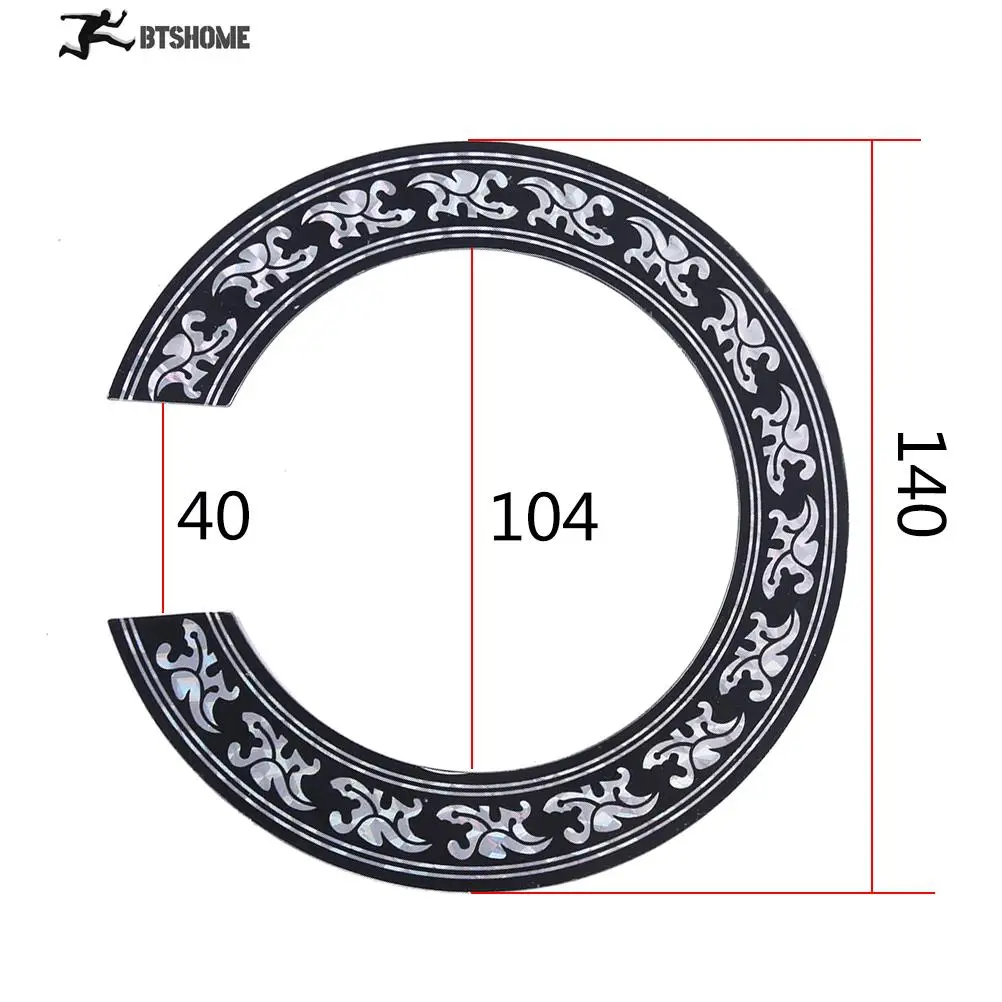 IRIN 94mm 104mm Hard PVC Guitar Circle Sound Hole Rosette Inlay Decal Sticker for Acoustic Guitars Decal Parts Accessories