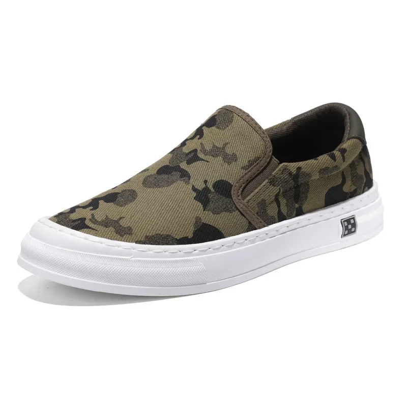 Zapatos deportivos de camuflaje para hombre, calzado informal con cuello bajo y un pie de realce, primavera y verano, novedad