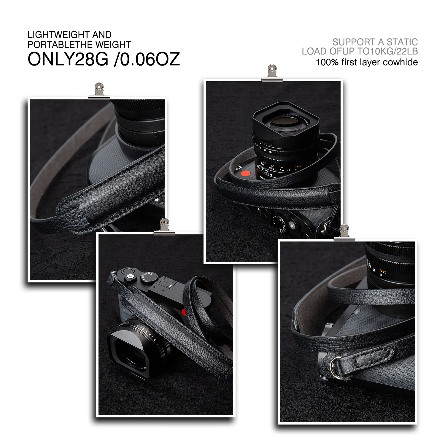 For Leica M10 Q2 Q3 Fujifilm XM5 X100VI XT5 Sony Nikon DSL DSLR Camera Shoulder Sling Belt Handmade Genuine Leather Camera Strap