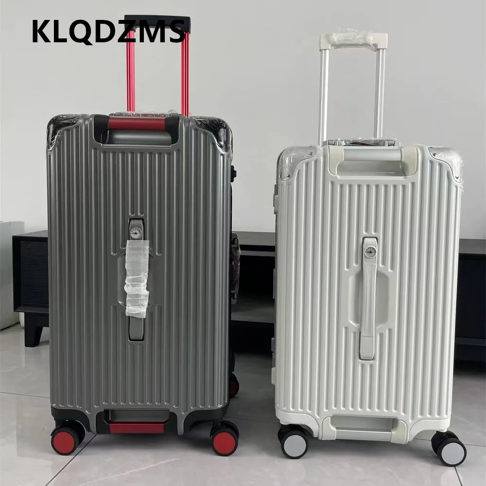 

KLQDZMS 26"28"30"32Inch Luggage New Aluminum Frame Trolley Case Family Travel Essentials Large Capacity PC Rolling Suitcase