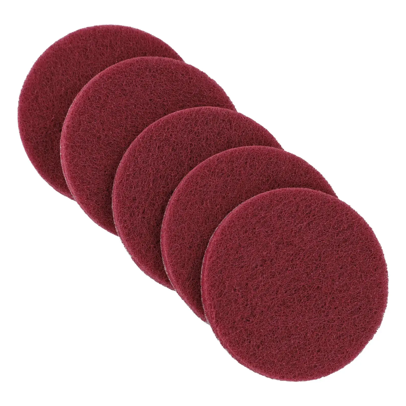 5pcs Cleaning Cloth Scrub Pad Industrial Scouring Pads Nylon Polishing Pad 4Inch Polish Sponge Abrasive Cleaning Scrub Pad