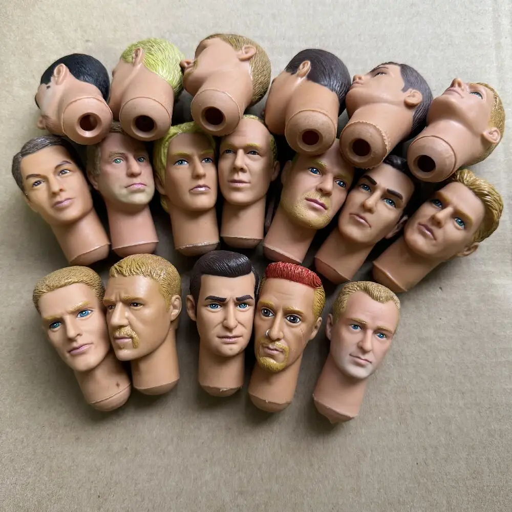 1/6 ทหารตุ๊กตาหัวตัวอักษรที่แตกต่างกัน Solid ชายสําหรับ 30 ซม.ทหารของเล่น DIY
