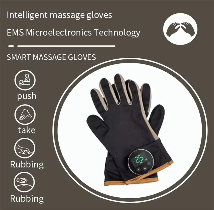 

Electric Microcurrent Massage Machine Massager Gloves Wireless Neck Shoulder Back Body EMS Muscle Massager for Pain Relief