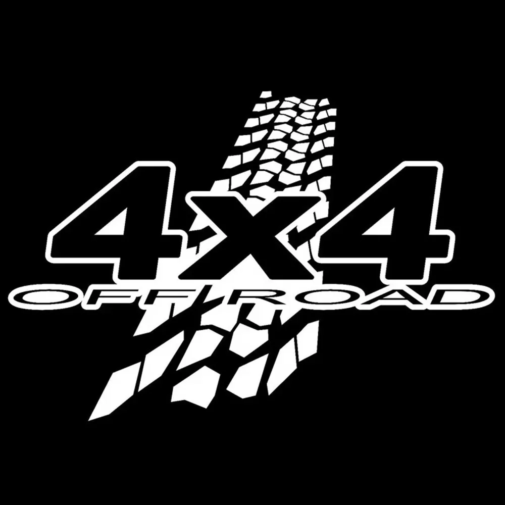 Vinyl Cut 4x4 Off Road Car Sticker Tire Track Waterproof Decal For Truck SUV Bumper Window Offroad Vehicle Exterior Decor