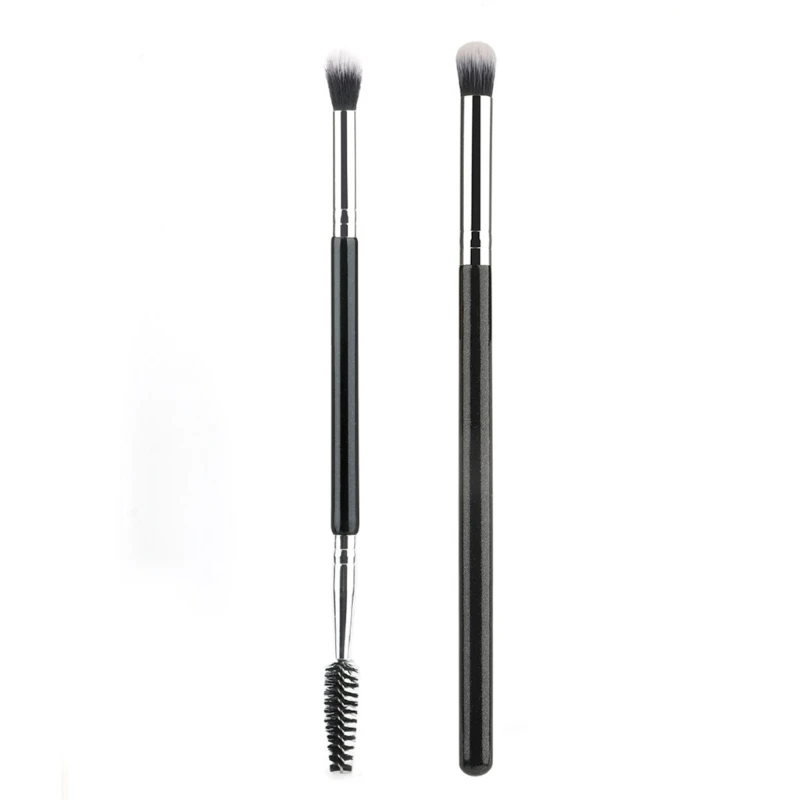 11UF Double Ended Eye Brush For Blending And Contouring Soft Bristles Portable Makeup Tool for Women and Girls