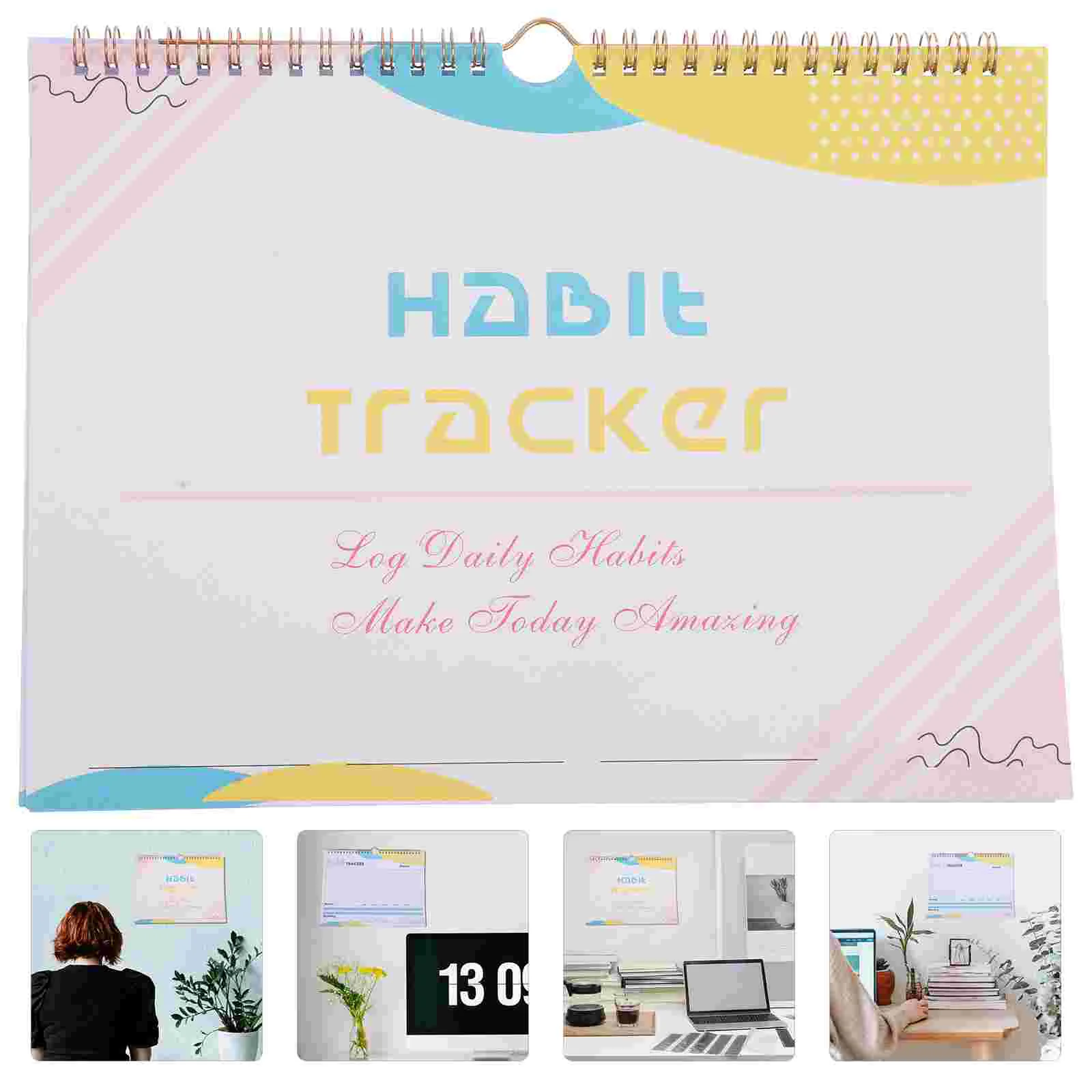 English Habit Tracker Calendar Journal Goals Calendars Planner Large Daily Undated Monthly