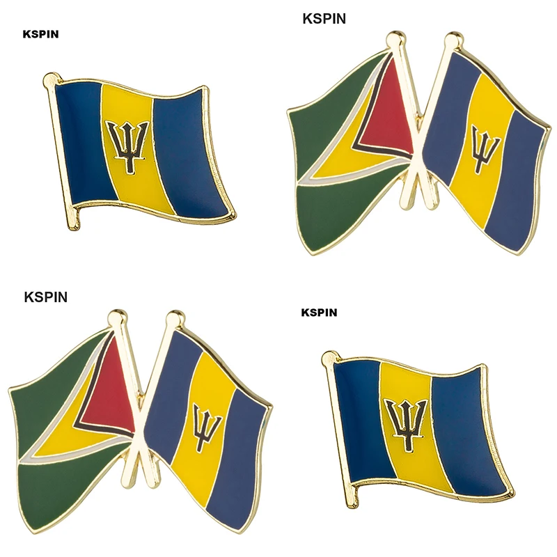 10pcs a lot Barbados flag pin lapel pin badge Brooch Icons