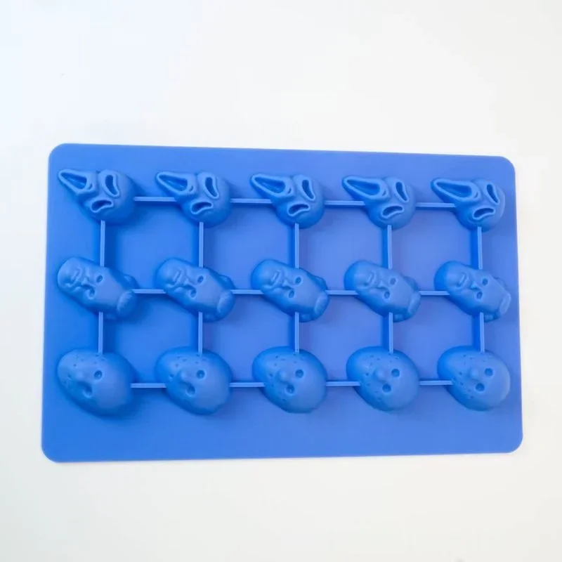 Silicone Ghost Masked Killer Cake Mold Chocolate Halloween Silicone Skull Cookie Molds For Jello Ice Cube Biscuits Baking Mould