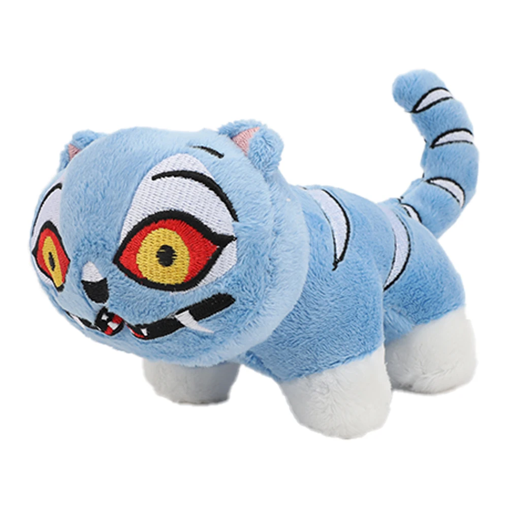 14cm anime kpop demônios caçadores tigre brinquedos de pelúcia bonito tigre azul derpy bonecas decoração macia brinquedo monstro caça grupo menina para fãs presentes