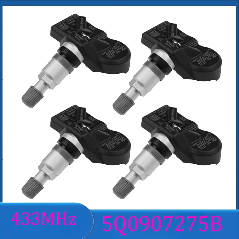 

1/2/4pcs 5Q0907275B Tire Pressure Sensor For 2009-2019 Volkswagen Golf Crafter Jetta Beetle VW Passat Tiguan Touareg 433MHz TPMS