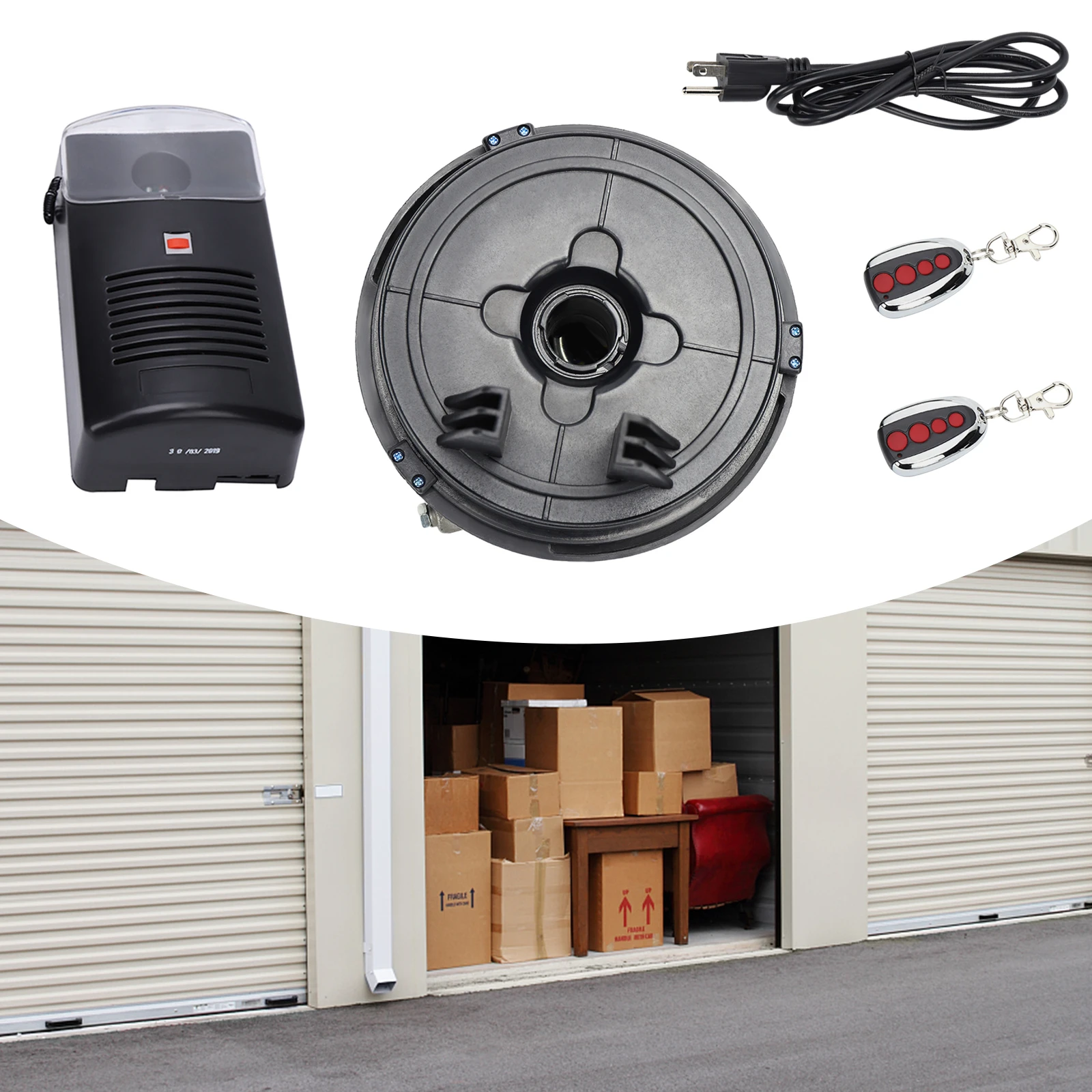 Force Rolling Shutter Built-in Motor Electric Garage Roller Remote Door Opener 50M Max 250N