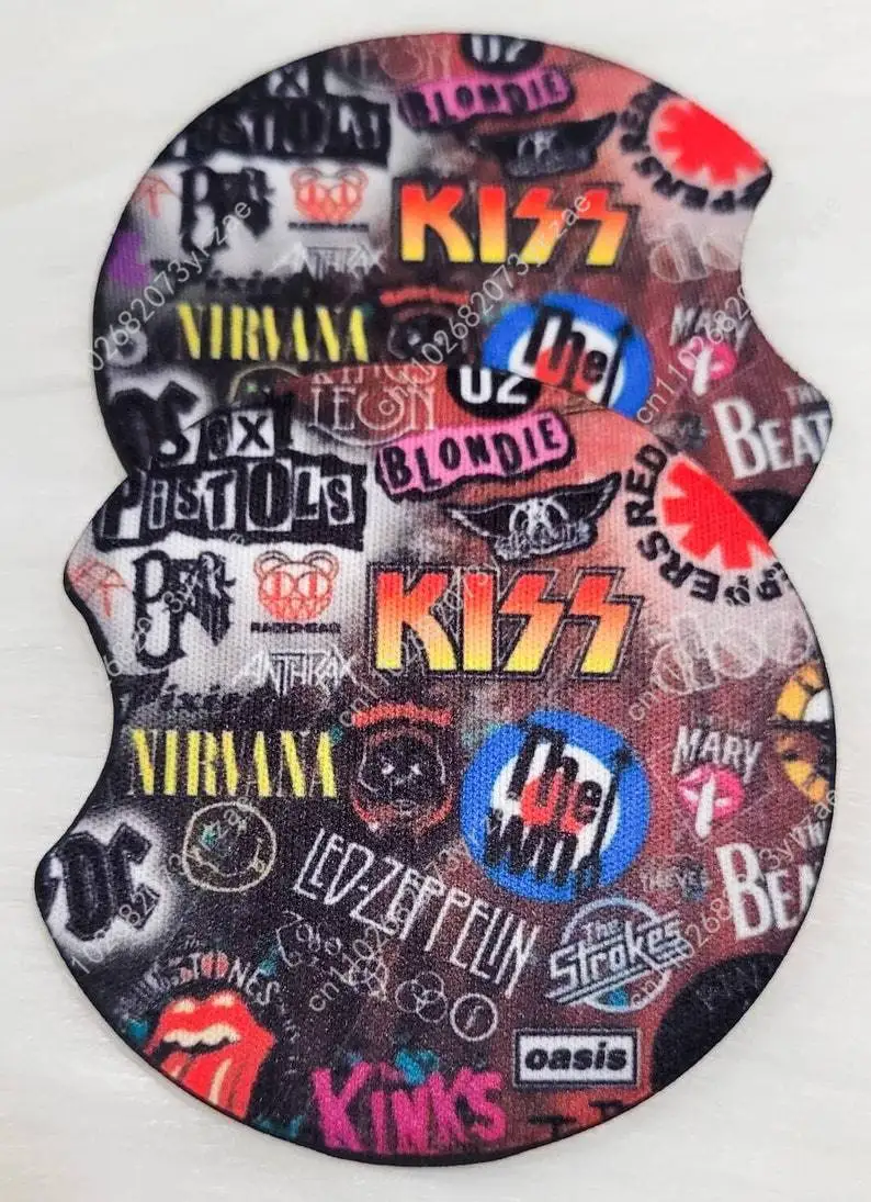 

Rock-Heavy Metal Car Coasters 2pcs Absorbent Anti Slip Car Coasters Scalding Waterproof Easy Clean Car Interior Accessories
