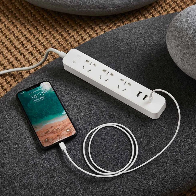 Новый удлинитель питания Xiaomi Mi Mijia QC3.0 20 Вт, быстрая зарядка, 3 розетки 2A1C, стандартный удлинитель интерфейса, 1,8 м