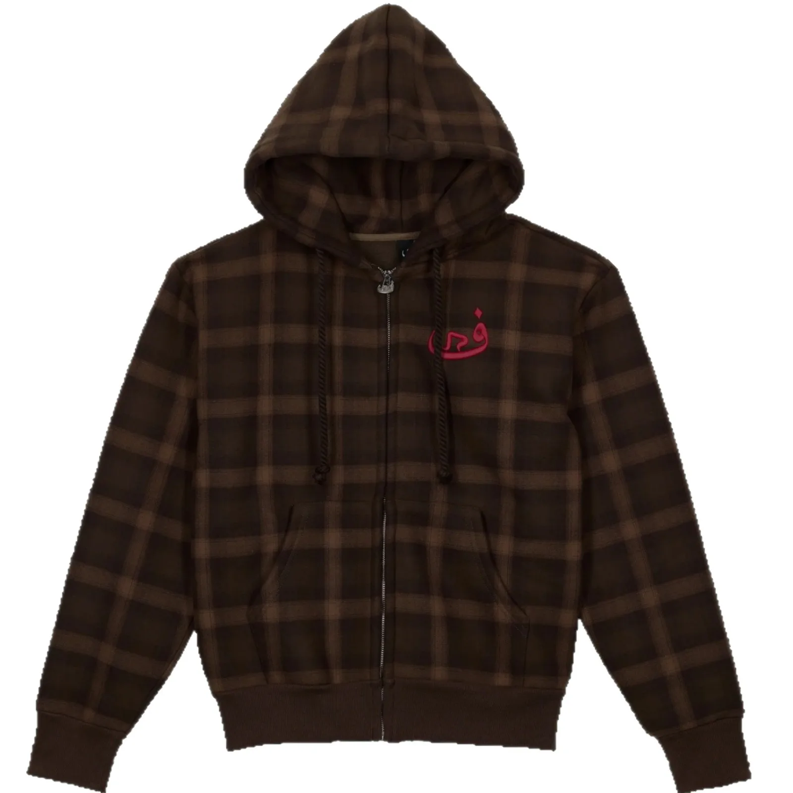 

Женская американская винтажная толстовка в клетку с вышитым логотипом, на молнии, оверсайз, повседневная, в уличном стиле