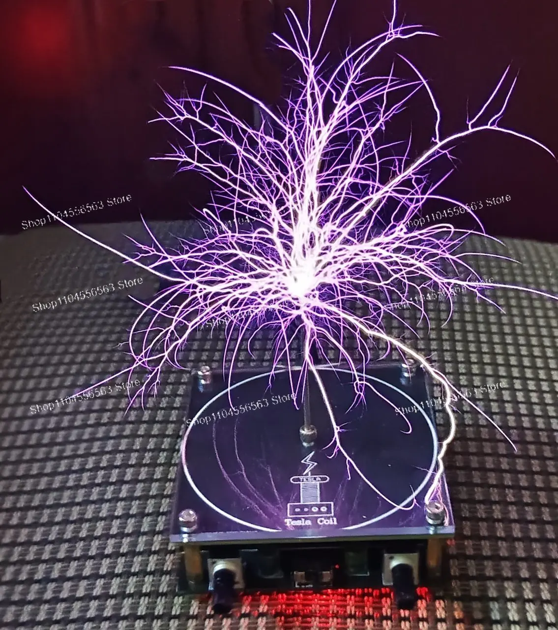 Musical Tesla Coil with Bluetooth for Artificial Lightning Effect, Ready-to-Use Magnetic Storm Display