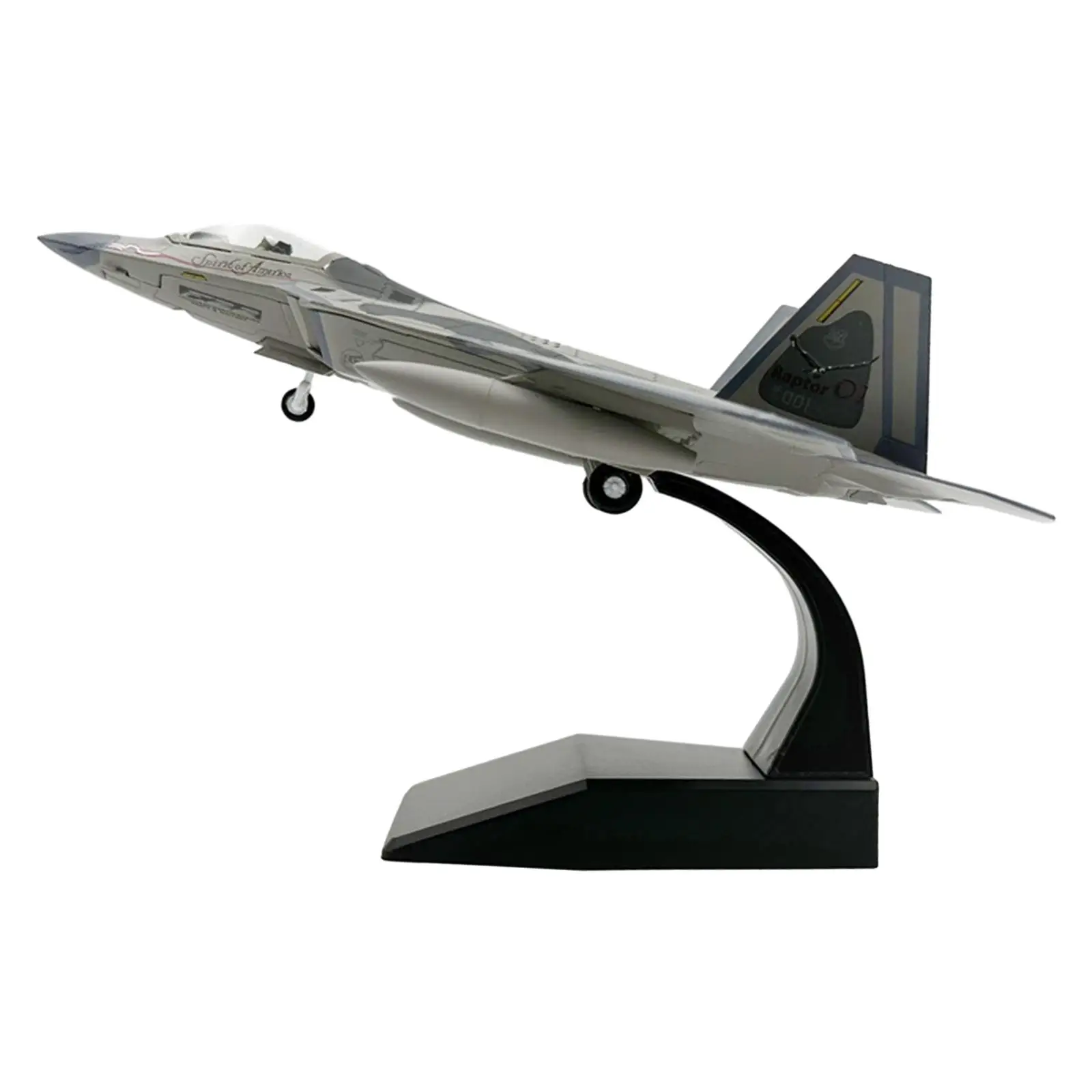 1/100 Attack Fighter Model Ornament Diecast Model Airplane Fighter Jet Model for Countertop Cabinet Office Home Bookshelf