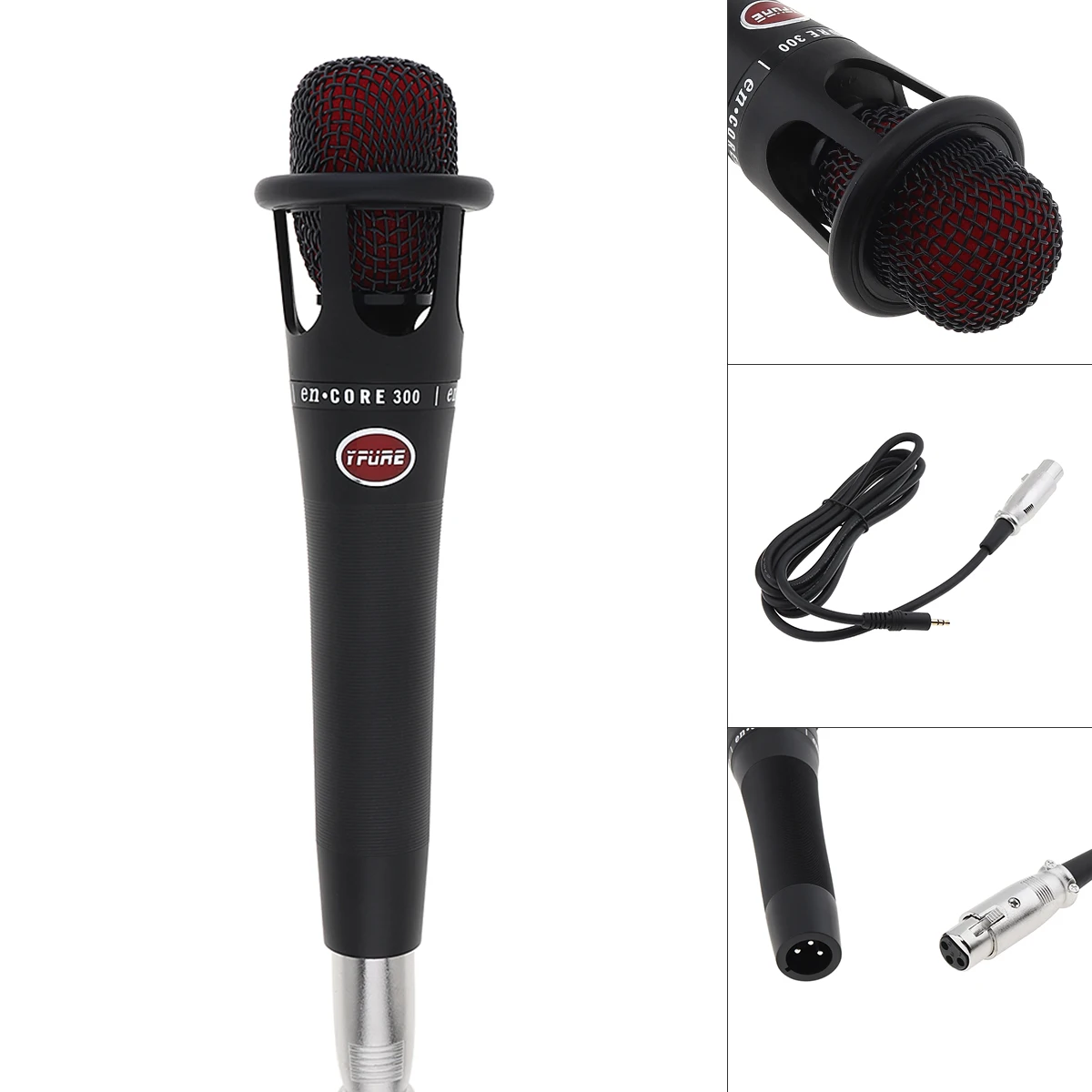 Profession E300 all-Metal Wired Microphone Audio Cable Condenser Microphone for Live / Recording / Chorus / Broadcasting