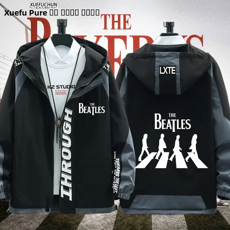 

the Ro Band Hooded Jaet ex Casual Outerwear Polyester Fiber Long Sve Loose Fit Youthful Sle Autumn Season