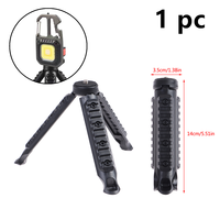 1Pc Mini LED Light Pocket Keychain Flashlight Tripod COB USB Rechargeable Portable Key Light Stand Camping Outdoor Supplies