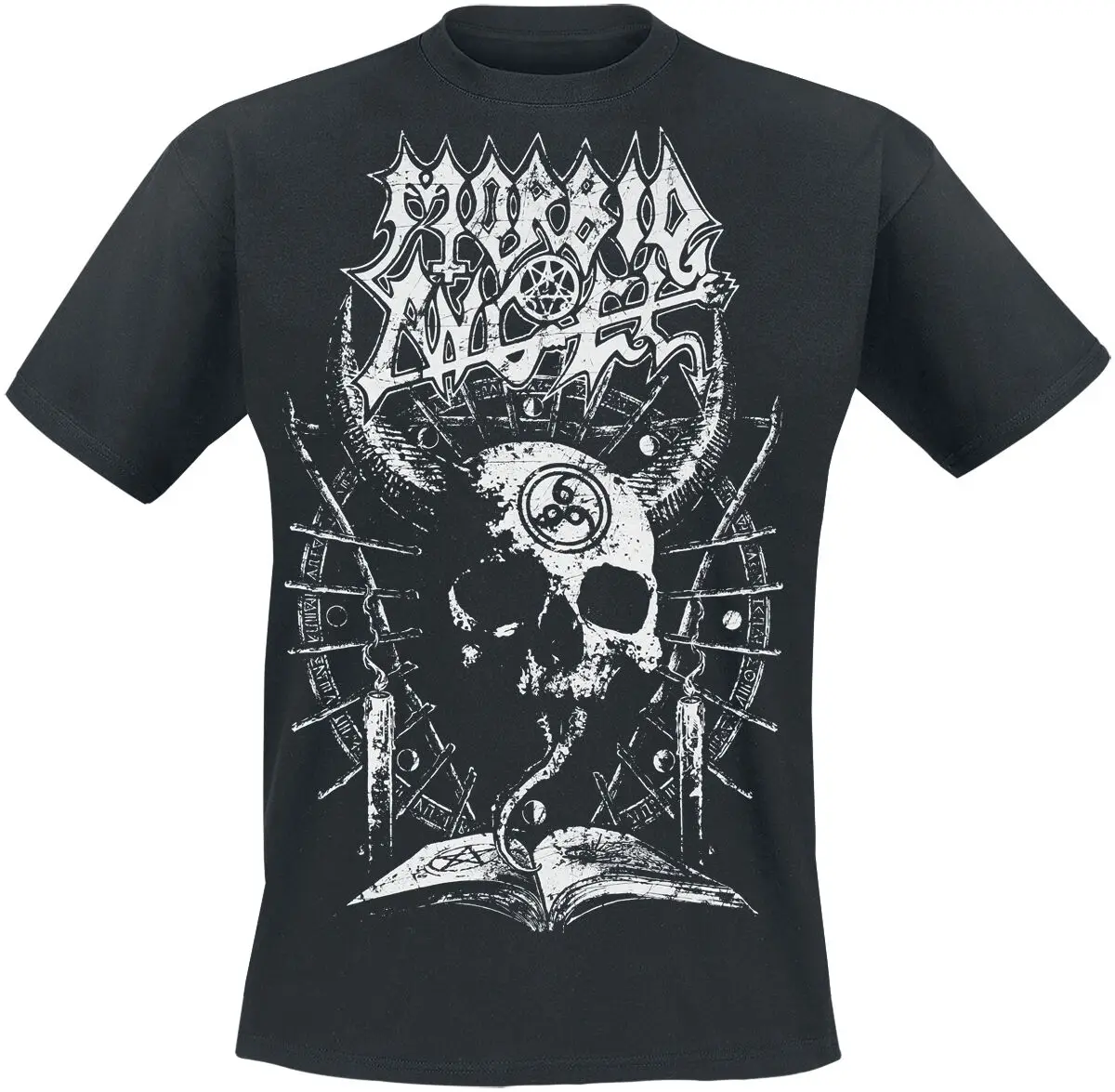 Horned Skull Morbid Angel Band T-Shirt 100% Cotton Graphic Tee Men Women Summer Streetwear Top