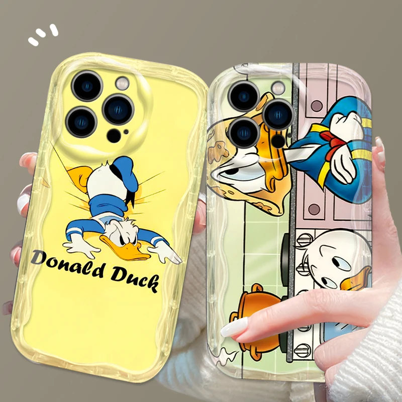 

Disney Donald Duck Cartoon Cute For Apple iPhone 15 14 13 12 11 XS XR X Pro Max Plus Wave Oil Funda Phone Case