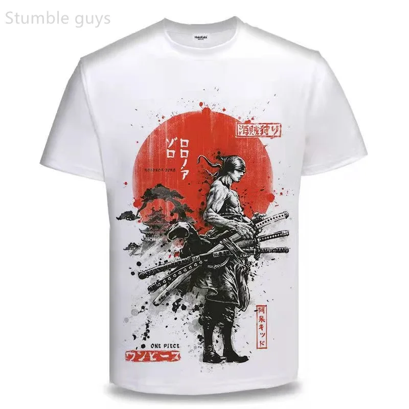 Jungen One Piece Franky Anime T-Shirt Sommer Lässiges Kurzarm-Oberteil Kinder Atmungsaktives Jersey Schnelltrocknend Streetwear Alltag