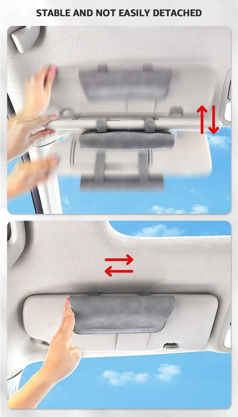 Auto Brillenetui Organizer Lagerung Auto Brillenetui Brillenbox für Auto Sonnenblende Organizer Sonnenbrillen für BMW Brillenetui – Detail 7