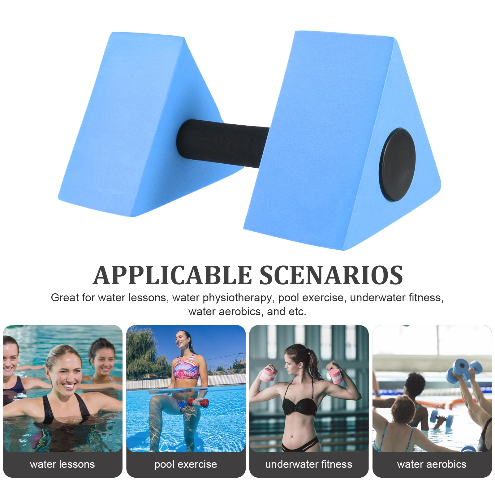 Foldable Water Dumbbells Work Spring Pop up Toy Umping Popper Launchers Eva Pool Weights