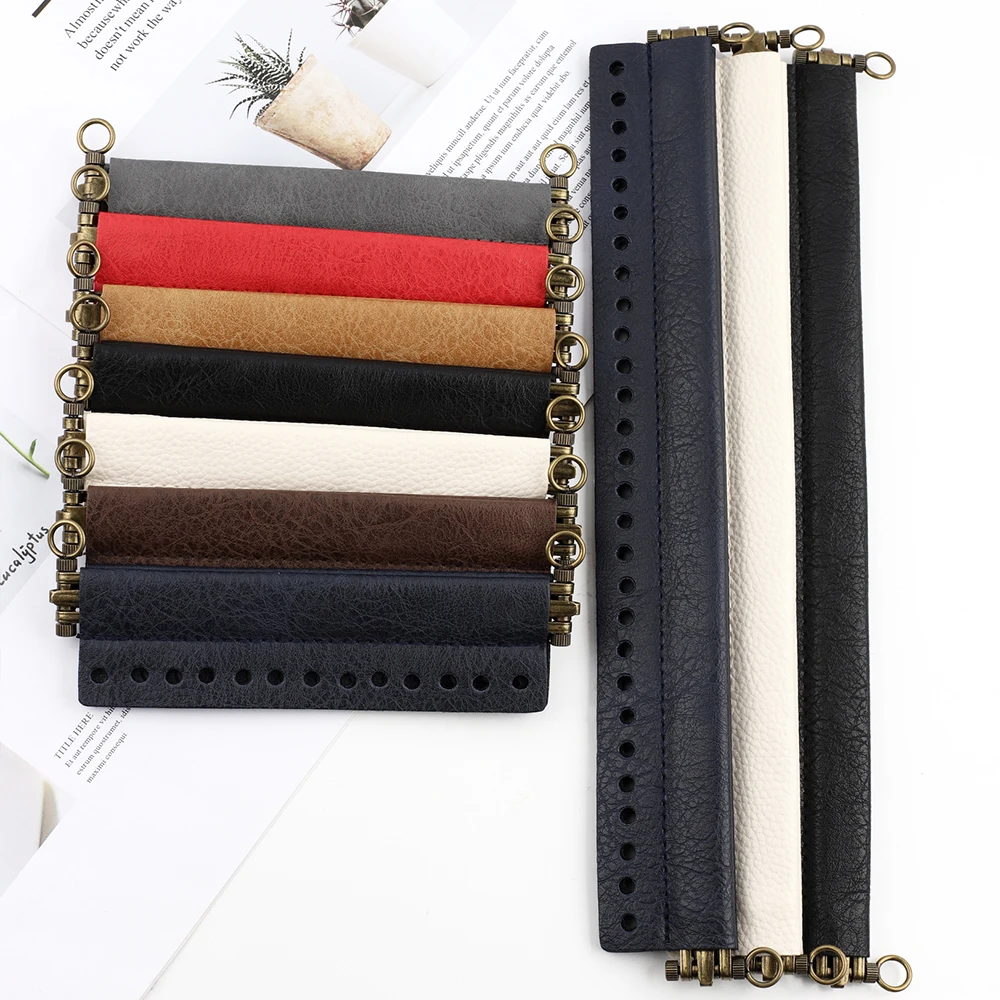 PU Leather Purse Bag Frame Kiss Clasp Lock Vintage Metal Purse Frame Handle Kiss Clasp for Women DIY Bag Accessories