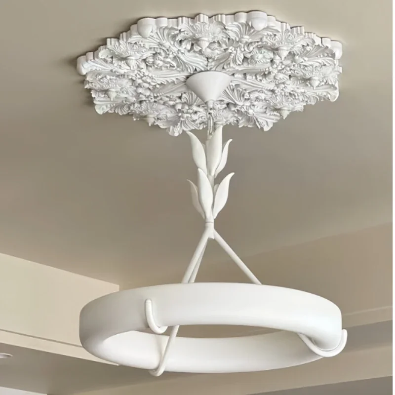 

Retro plaster living room chandelier designer light luxury villa bedroom dining