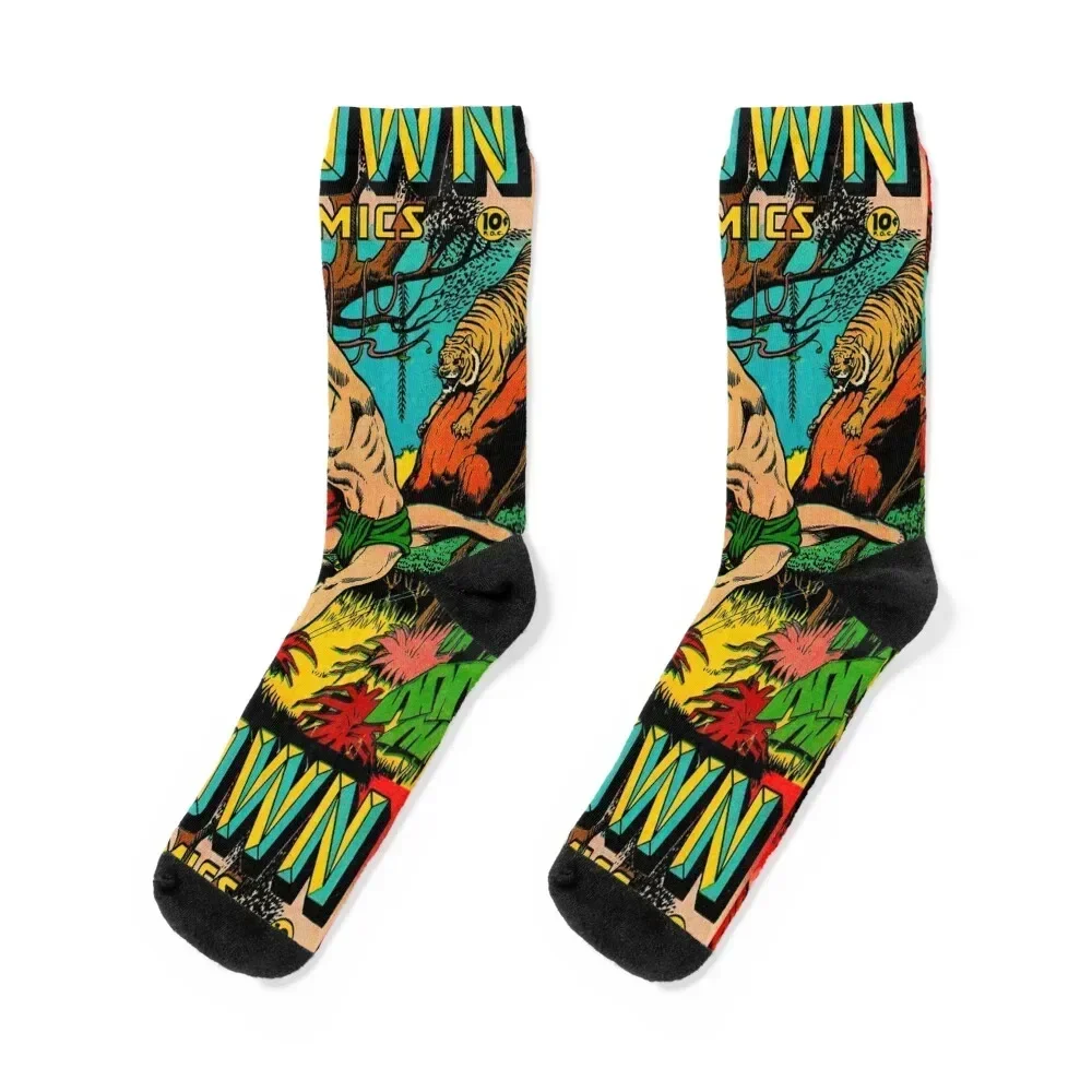 

CROWN COMICS TARZAN Socks funny gift loose cool Men's Socks Women's