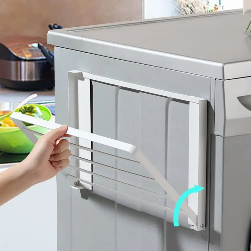 Magnetic Fridge Shelf Universal Drill Free Folding Shelf Washing Machine Refrigerator Side Hanger Shelf Kitchen Storage Shelf