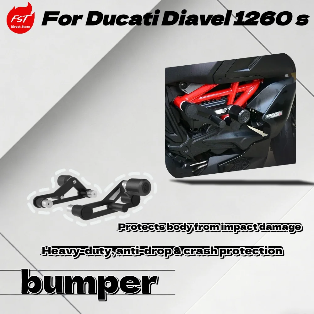 

For Ducati Diavel 1260S Sturdy Anti-Fall Frame Guard Bar Engine Crash Bumper Protector Cruiser Aftermarket Parts