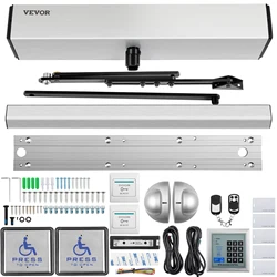SucceBuy Automatic Door Opener 100-240V for Max 220lbs Doors, Swing Door Operator for Disabilities for Office School Hospital