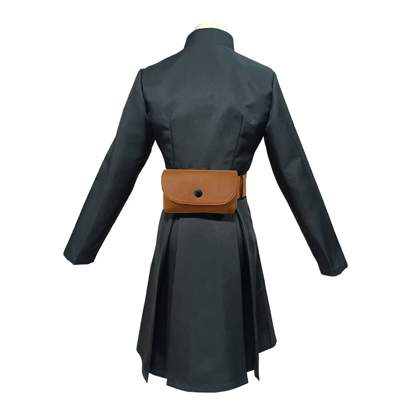 Disfraz de Anime Kugisaki Nobara Jujutsu Kaisen para hombre y mujer, falda azul y negra, bolsa de cintura de café, calcetines con cinturón, traje de Halloween para adultos