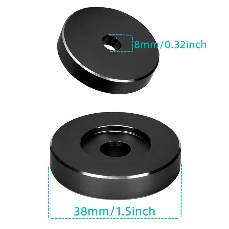 Aluminum 45 RPM Turntable Adapter For 7 Inch EP Phonograph Vinyl Record Center Adapter Turntable Adapter