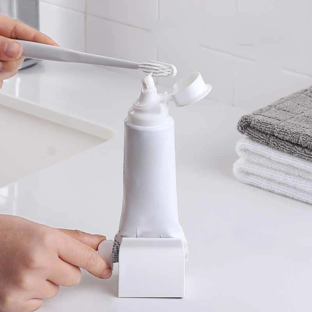 Home Rolling Toothpaste Squeezer Multifunction Toothpaste Dispenser Facial Cleanser Holder Lazy Press Tube Bathroom Accessories