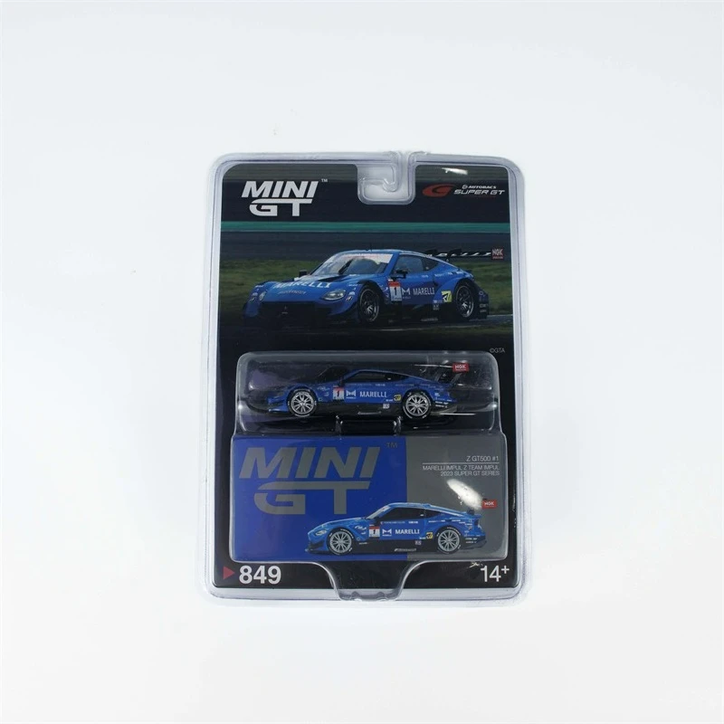 

MINI GT 1:64 Z GT500 #1 MARELLI IMPUL Z Blue Racing Diecast Model Car