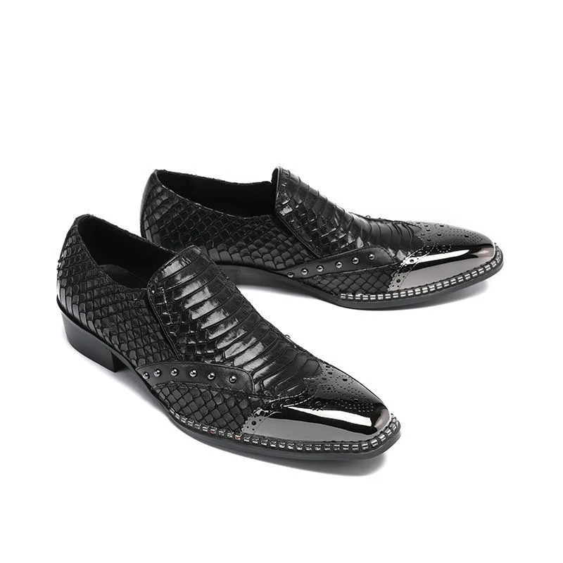 Sapatos de couro formal Oxford masculino, Sapatos de vestido