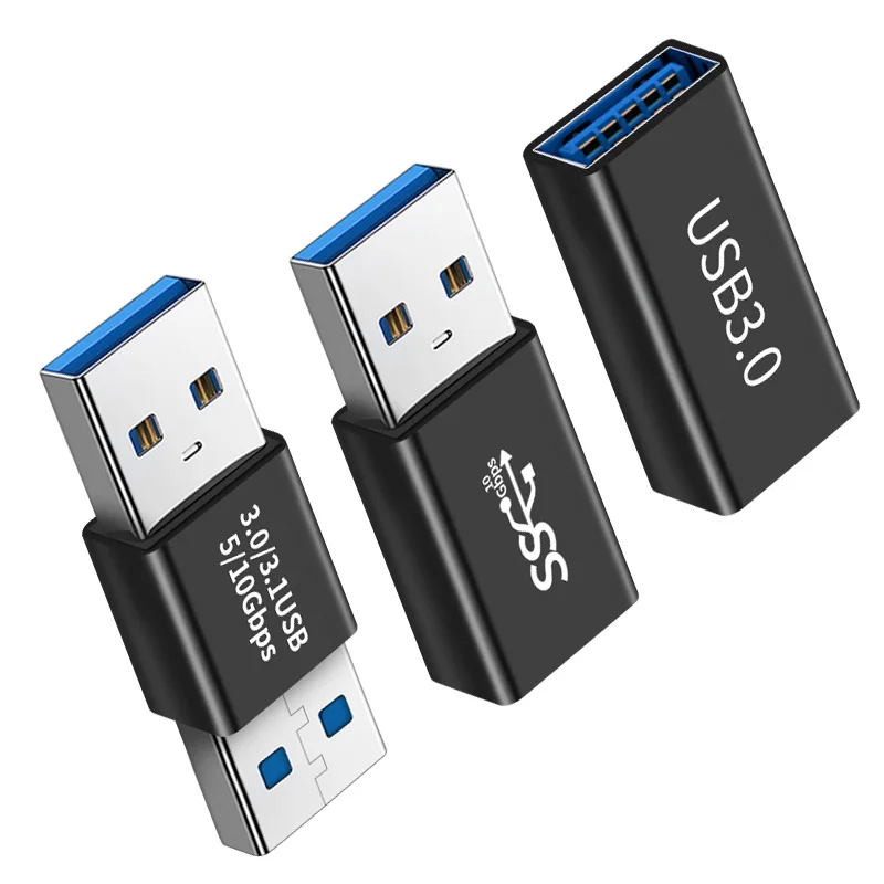 Usb para usb 3.0 adaptador conector 5gbps usb fêmea para macho para fêmea usb adaptador conector cabo extensor para tv ps4 xbox ssd